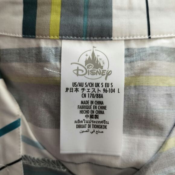 NEW Disney Size S Small Haunted Mansion Striped Button Shirt - Picture 4 of 5